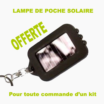 Cette lampe solaire vous est offerte pour l'achat de ce kit